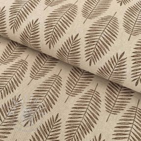 Dekostoff Linenlook Nature leaf brown