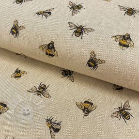 Dekostoff Linenlook premium Bumblebees