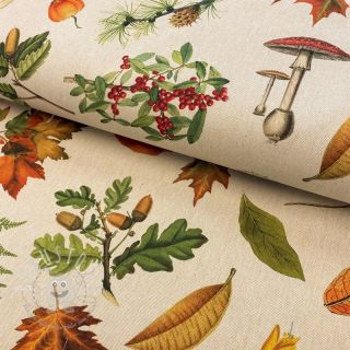 Dekostoff Linenlook premium Fall forest nature digital print