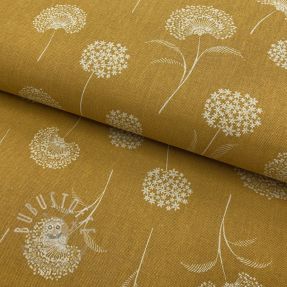 Dekostoff Linenlook Elegant dandelion golden yellow