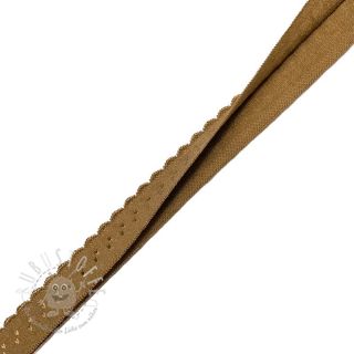 Elastisches Schrägband Polyamide 12 mm LUXURY brown