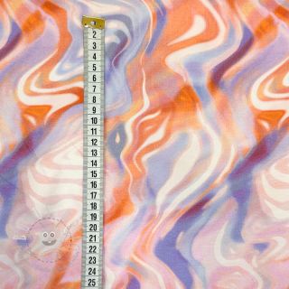 Jersey Marble tangerine digital print