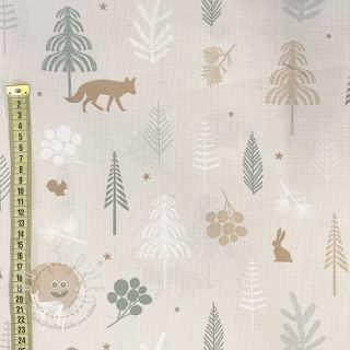 Dekostoff premium Cold forest animals