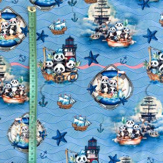 Jersey Sailor Panda Boat digital print