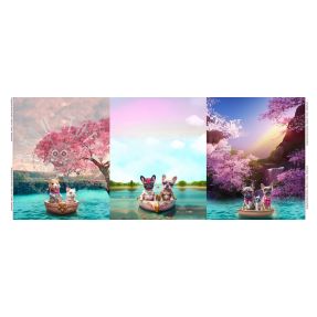 Jersey Romantic couples PANEL digital print