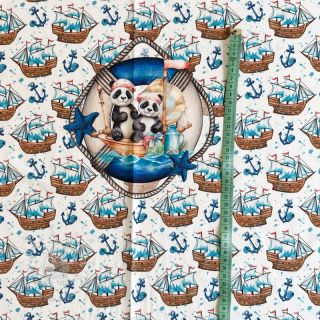 Jersey Sailor Panda PANEL digital print