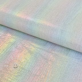 Double gauze/musselin FOIL Rainbow multicolour