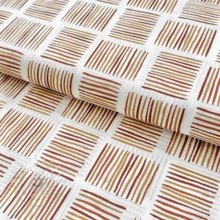 Baumwollstoff Square stripes Snoozy brick