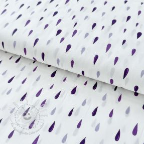 Baumwollstoff Raindrops Snoozy violet