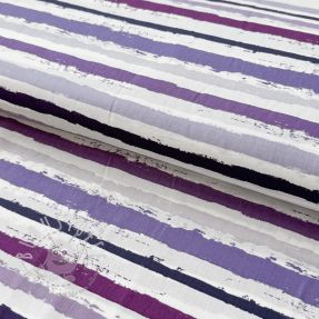 Baumwollstoff Big stripes Snoozy violet