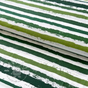 Baumwollstoff Big stripes Snoozy camo green