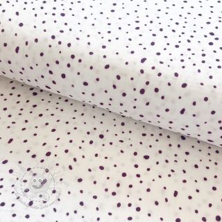 Double gauze/musselin Small dots Snoozy violet
