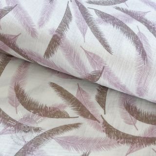 Double gauze/musselin Cocos leaf old pink