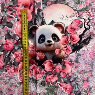Dekostoff KIDS BACKPACK Sakura Panda PANEL
