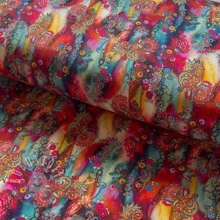 Jersey Paisley design D digital print