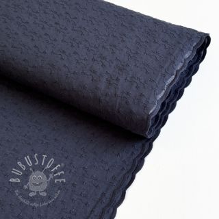 Baumwollstoff Embroidery 2 side navy