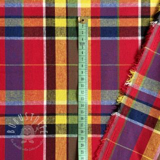 Baumwollstoff Check madras bordeaux