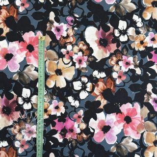 Jersey Wild flowers jeans digital print