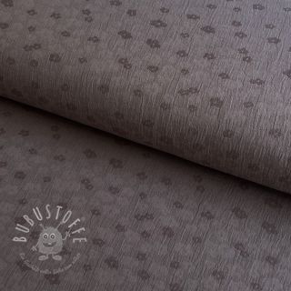 Double gauze/musselin MELANGE JACQUARD taupe