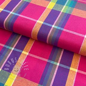 Baumwollstoff Check madras purple