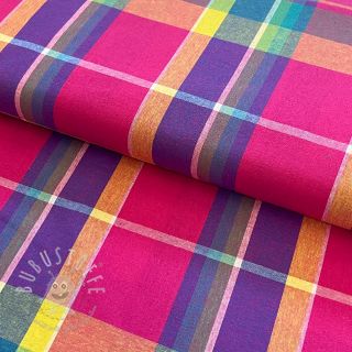 Baumwollstoff Check madras purple