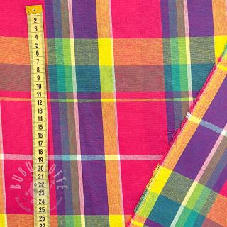 Baumwollstoff Check madras purple