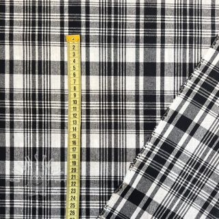 Baumwollstoff Check madras black