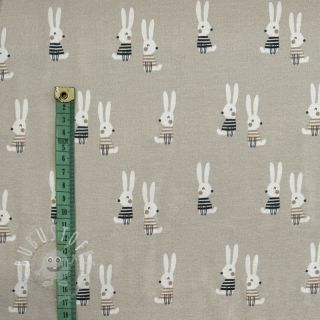 Jersey Bunny buddies camel digital print