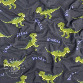 Jersey Dinosaurs indigo melange