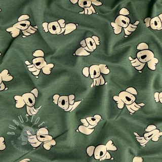 Jersey Koalas dark green digital print ORGANIC