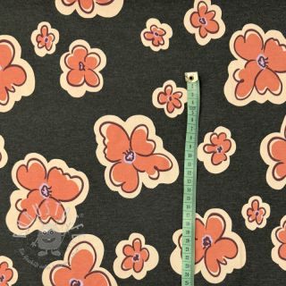 Jersey Flowers anthracite melange