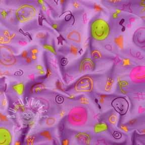 Jersey Neon doodles lavender