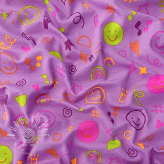 Jersey Neon doodles lavender