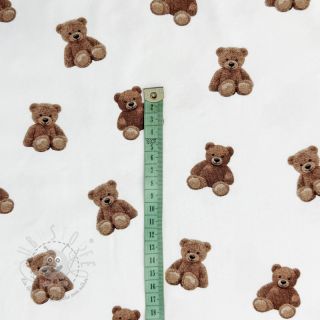 Jersey Teddy bears ecru digital print ORGANIC