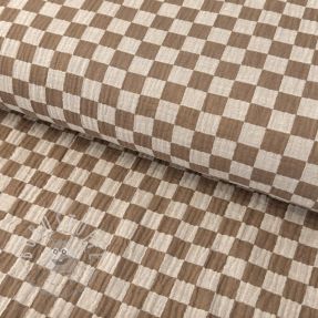 Double gauze/musselin DOUBLE SIDED Full check beige