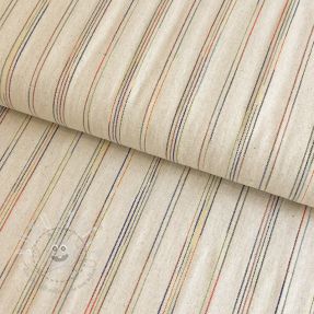 Viskosestoff leinen Multi stripe