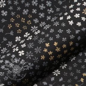 Dekostoff jacquard Flower Mix Sprinkle metallic deluxe