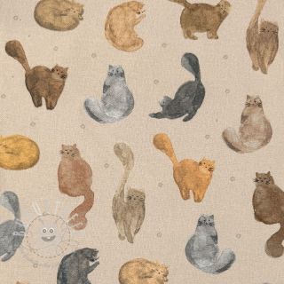 Dekostoff Cat Furry Friend digital print