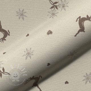 Dekostoff jacquard DOUBLE FACE Landhaus Mixed Icon taupe