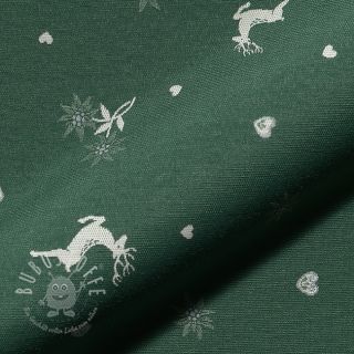 Dekostoff jacquard DOUBLE FACE Landhaus Mixed Icon forest green