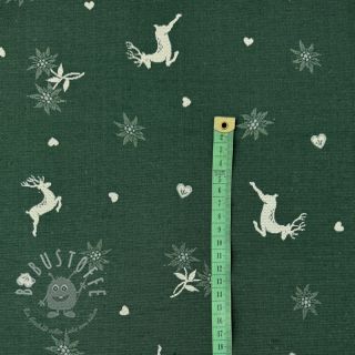 Dekostoff jacquard DOUBLE FACE Landhaus Mixed Icon forest green