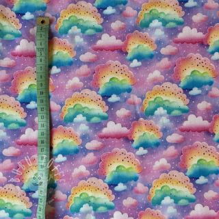 Sweatstoff Rainbow Clouds digital print