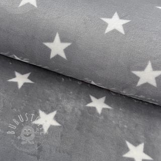 Wellness Fleece Stars grey light grey