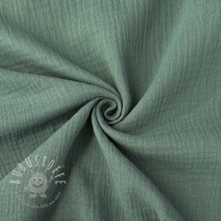 Double gauze/musselin UNI 150 dark mint