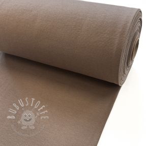 Baumwoll Bündchenstoff glatt dusty brown