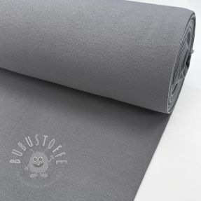 Baumwoll Bündchenstoff glatt mouse grey