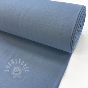 Baumwoll Bündchenstoff glatt dusty blue