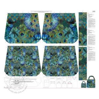 Dekostoff BAG Peacock design panel