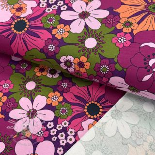 Sweatstoff NERIDA HANSEN Blomster plum