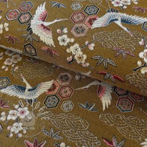 Dekostoff jacquard Grues or